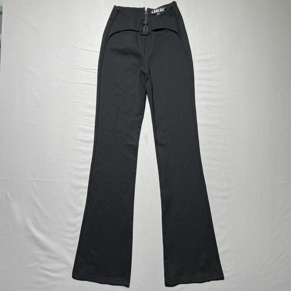 I.AM.GIA Pants - I.AM.GIA Carrie Pants Womens‎ XXS Flare High Waist Cut Out Detail Low Rise